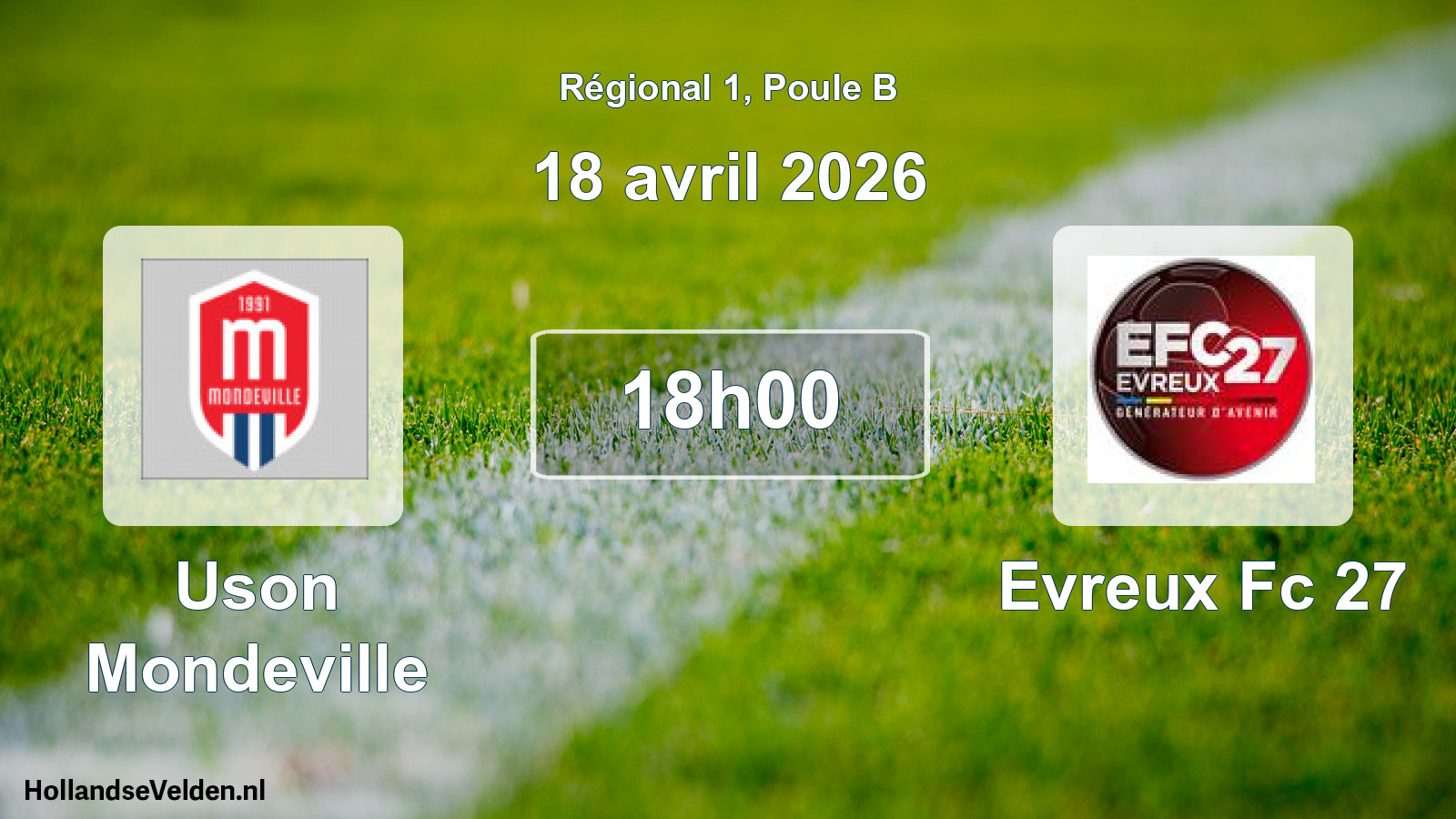 Scheduled Match: Uson Mondeville - Evreux Fc 27 (18 April 2026)