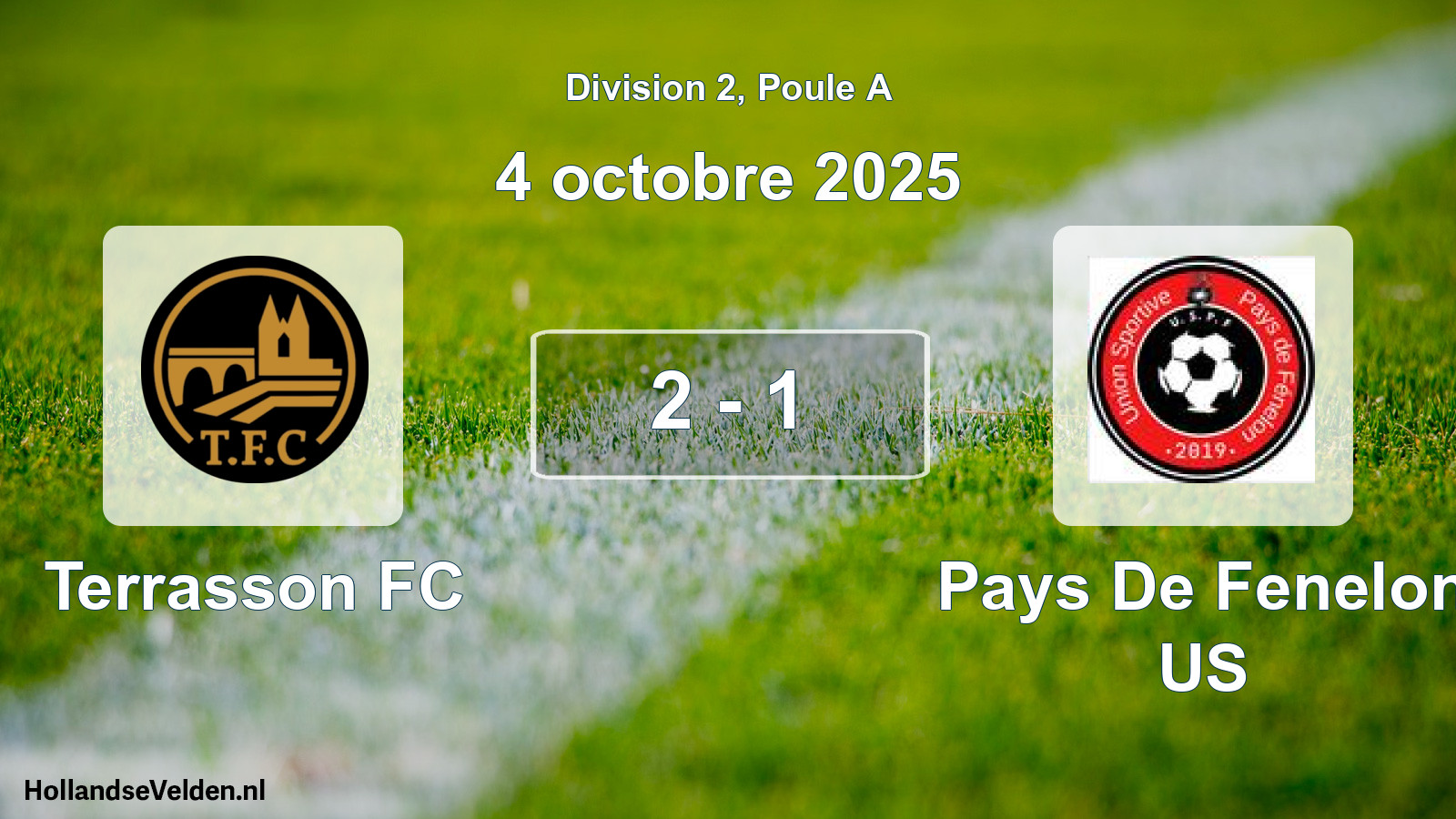 Match joué: Terrasson FC - Pays De Fenelon US 2 - 1 (4 octobre 2025)
