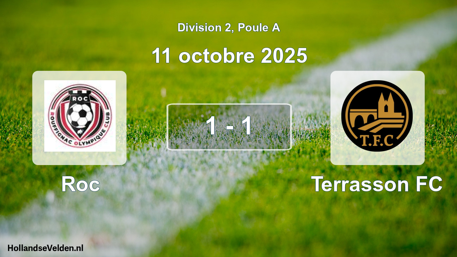 Total number of matches played: Roc - Terrasson FC 1 - 1 (11 October 2025)