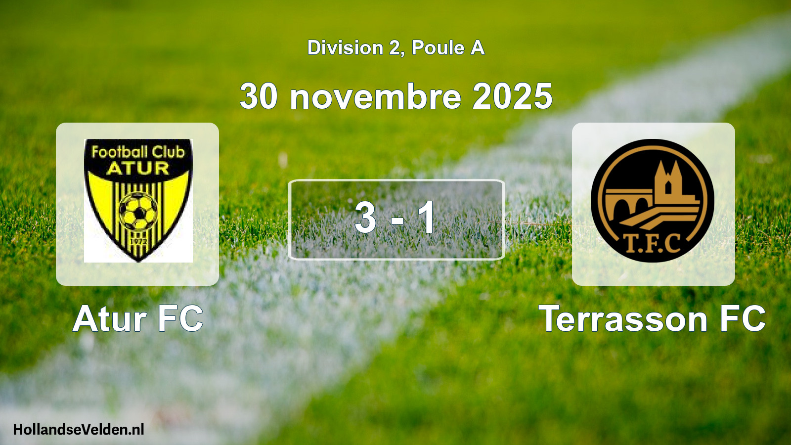 Total number of matches played: Atur FC - Terrasson FC 3 - 1 (30 November 2025)