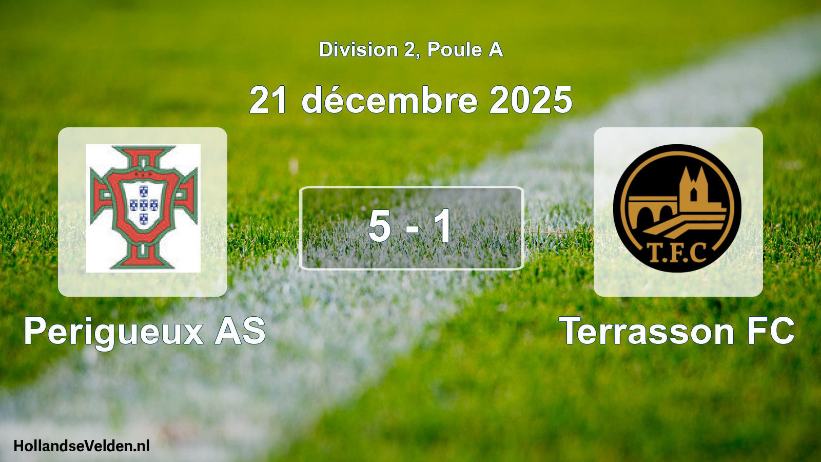 Total number of matches played: Perigueux AS - Terrasson FC 5 - 1 (21 December 2025)