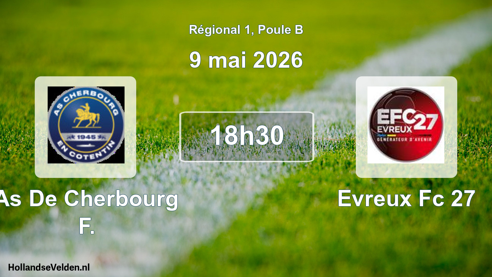 Geplande wedstrijd: As De Cherbourg F. - Evreux Fc 27 (9 mai 2026)