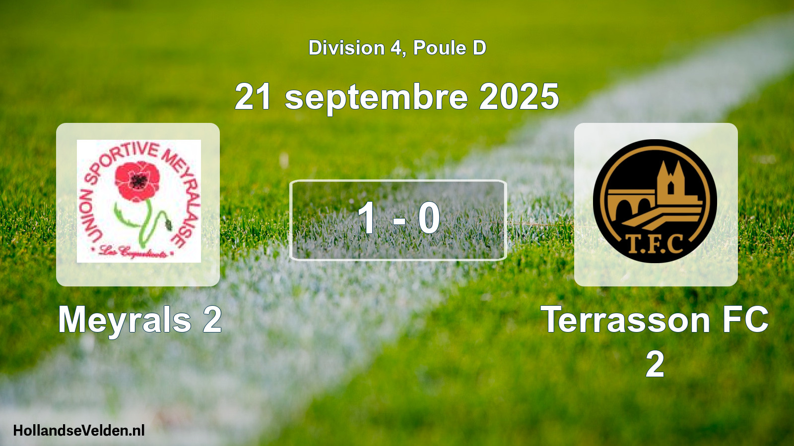 Total number of matches played: Meyrals 2 - Terrasson FC 2 1 - 0 (21 September 2025)