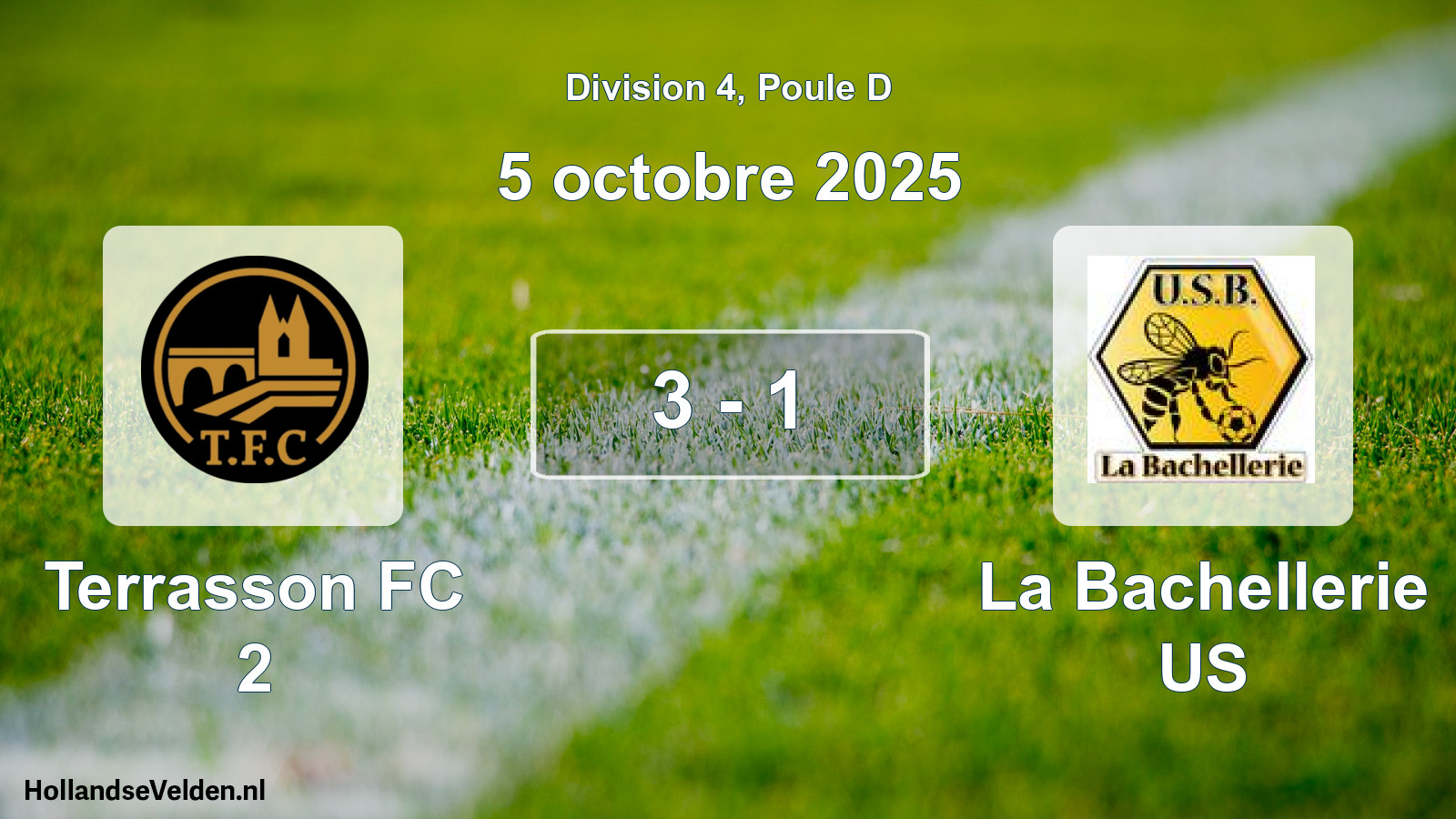 Match joué: Terrasson FC 2 - La Bachellerie US 3 - 1 (5 octobre 2025)