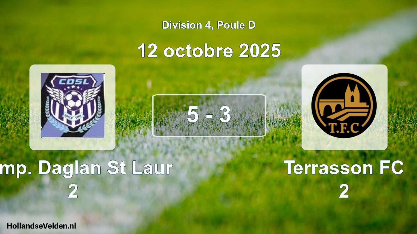Match joué: Camp. Daglan St Laur 2 - Terrasson FC 2 5 - 3 (12 octobre 2025)