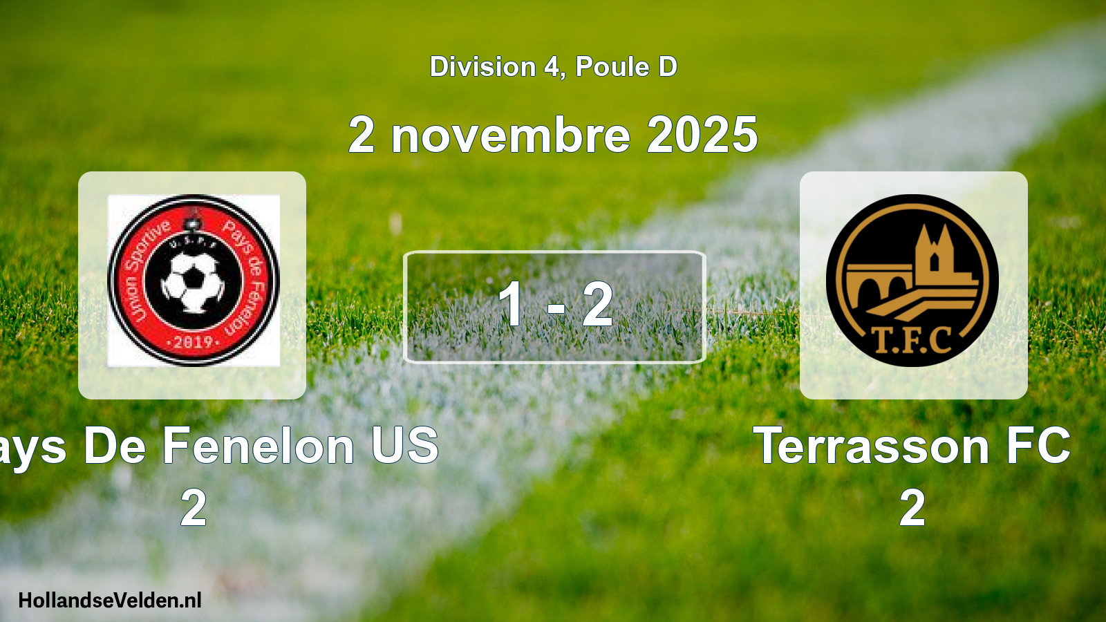 Match joué: Pays De Fenelon US 2 - Terrasson FC 2 1 - 2 (2 novembre 2025)