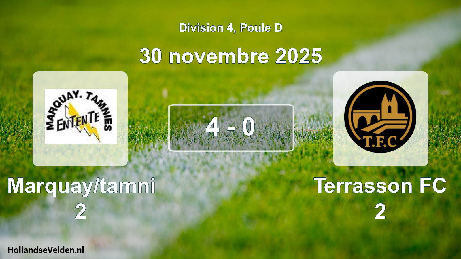 Match joué: Marquay/tamni 2 - Terrasson FC 2 4 - 0 (30 novembre 2025)
