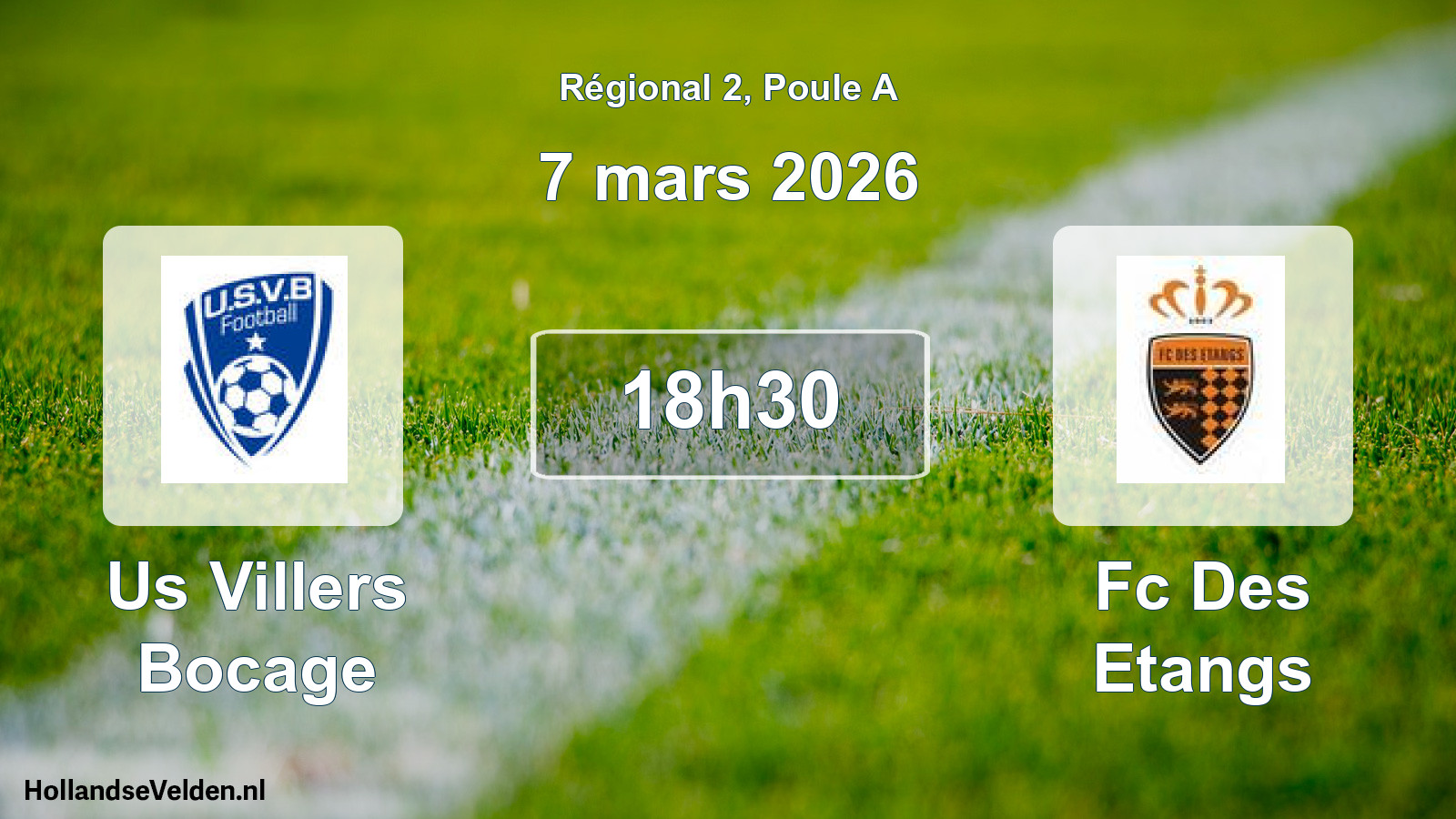 Geplande wedstrijd: Us Villers Bocage - Fc Des Etangs (7 maart 2026)