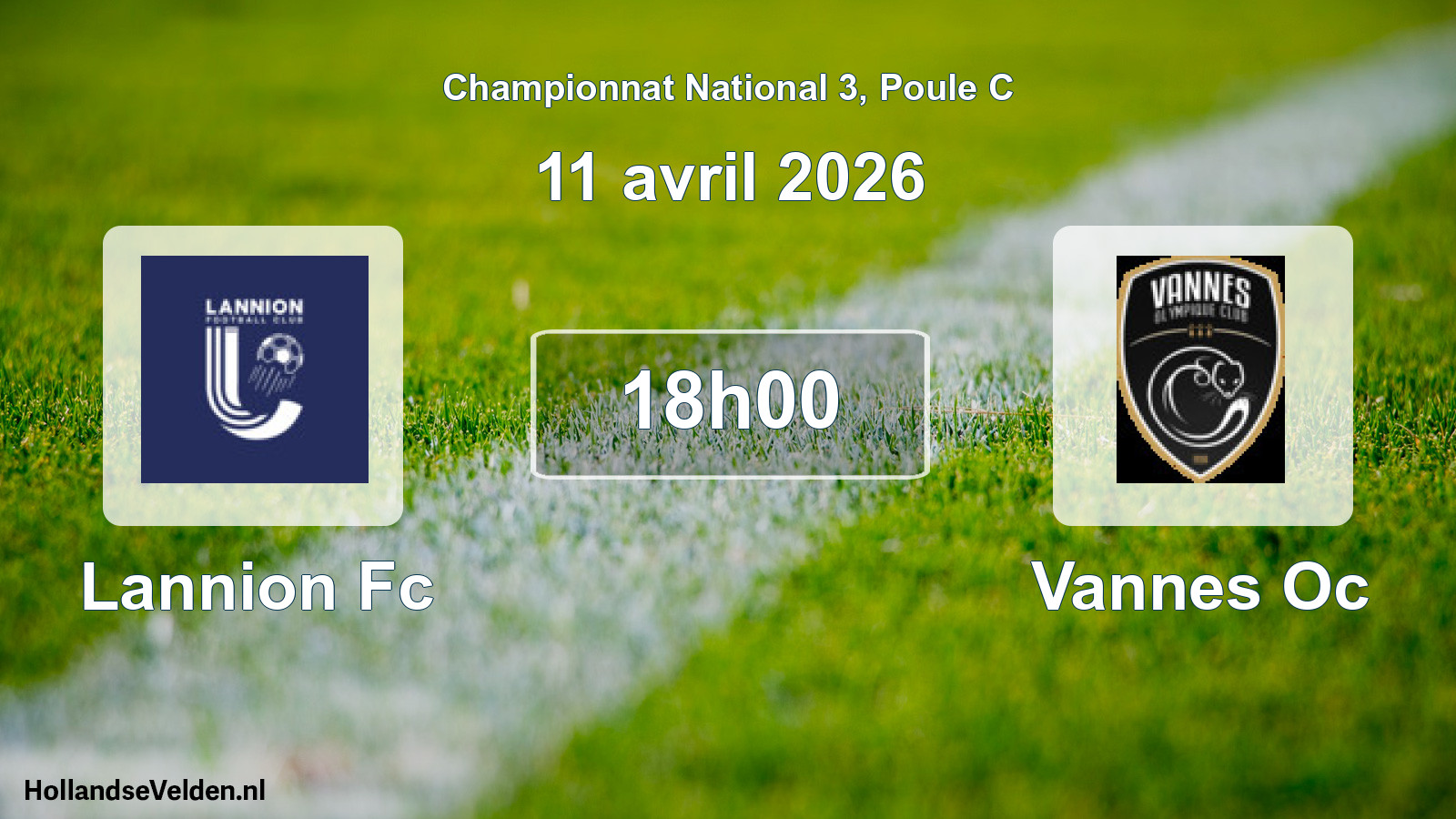 Scheduled Match: Lannion Fc - Vannes Oc (11 April 2026)