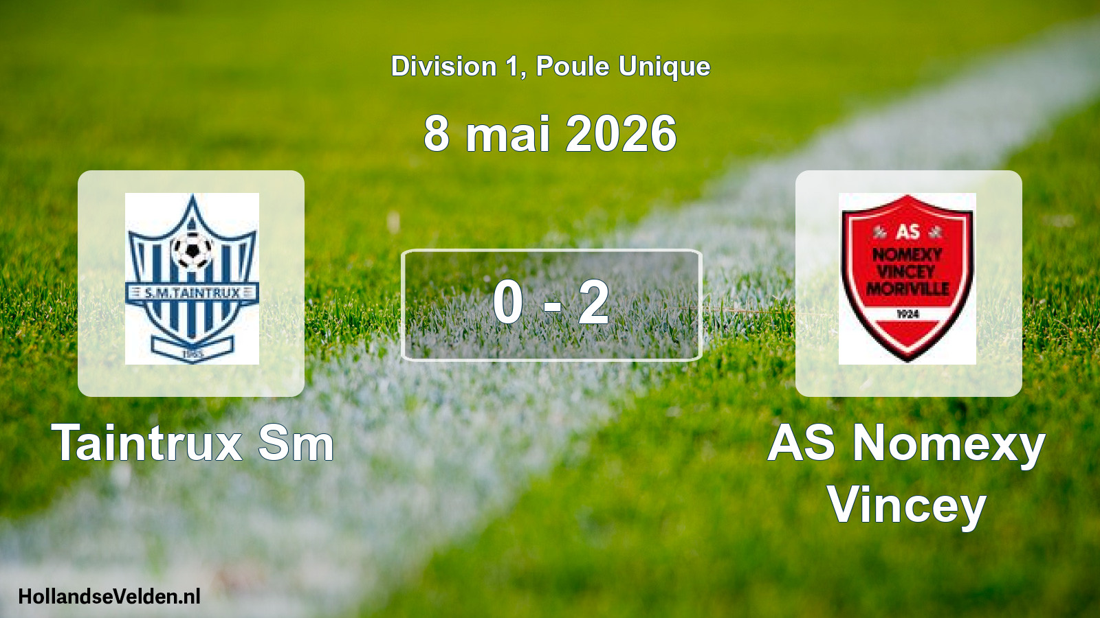 Total number of matches played: Taintrux Sm - AS Nomexy Vincey 0 - 2 (8 May 2026)