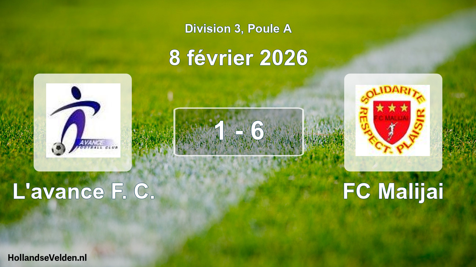 Total number of matches played: L'avance F. C. - FC Malijai 1 - 6 (8 February 2026)
