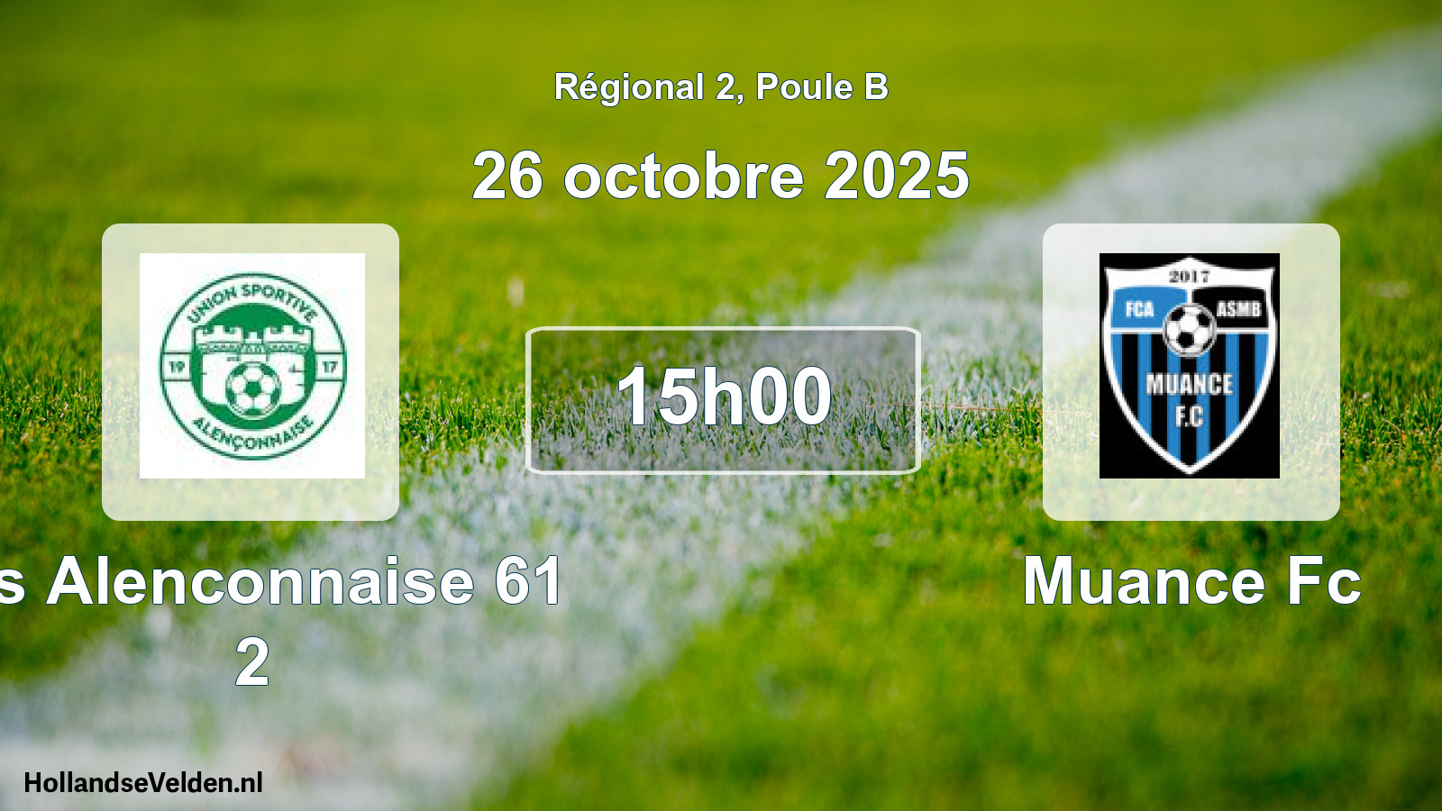 Scheduled Match: Us Alenconnaise 61 2 - Muance Fc (26 October 2025)