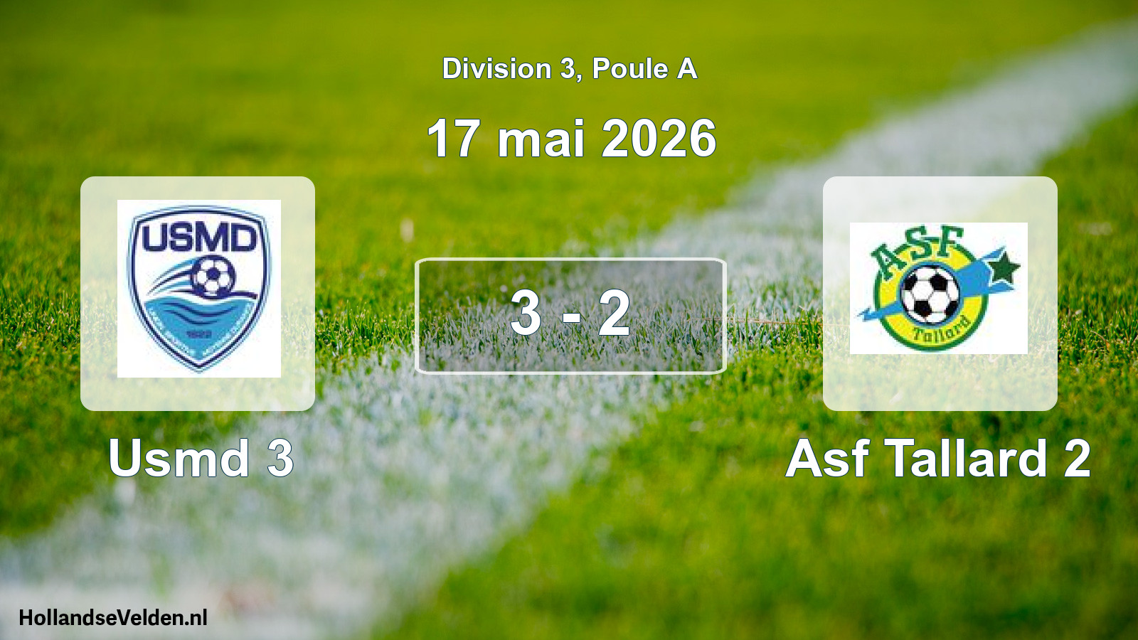 Total number of matches played: Usmd 3 - Asf Tallard 2 3 - 2 (17 May 2026)
