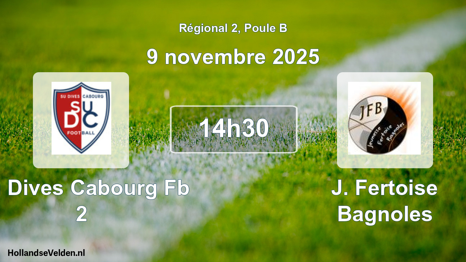 Geplande wedstrijd: Su Dives Cabourg Fb 2 - J. Fertoise Bagnoles (9 novembre 2025)