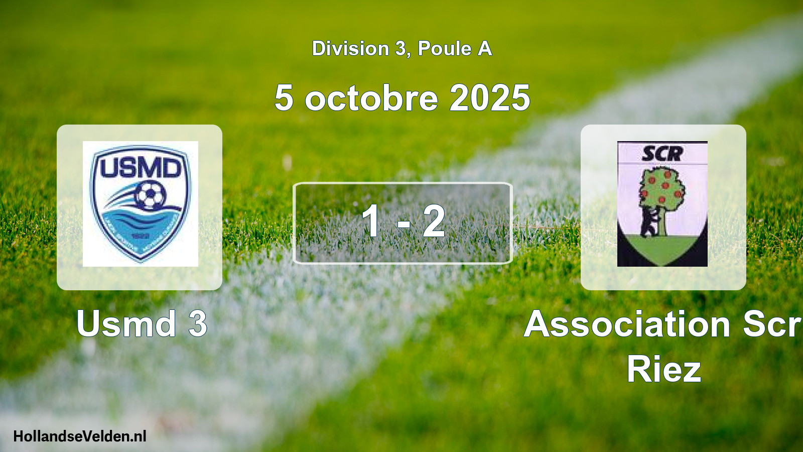 Total number of matches played: Usmd 3 - Association Scr Riez 1 - 2 (5 October 2025)
