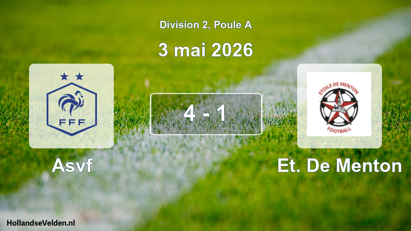 Match joué: Asvf - Et. De Menton 4 - 1 (3 mai 2026)