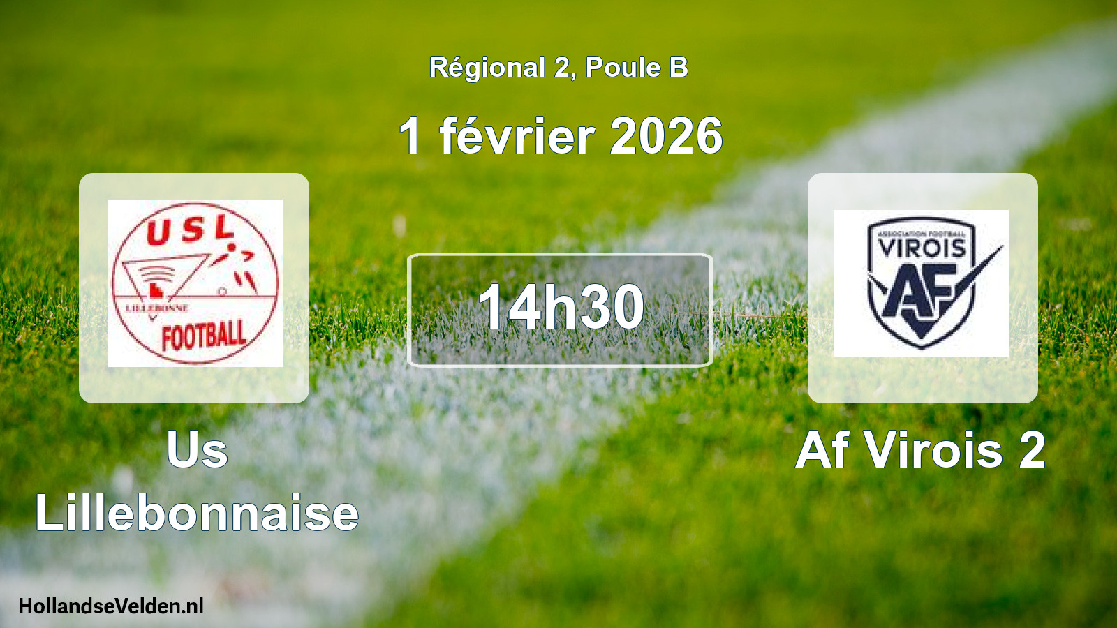 Scheduled Match: Us Lillebonnaise - Af Virois 2 (1 February 2026)