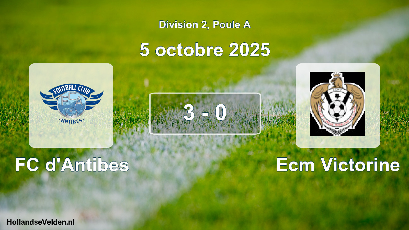 Match joué: FC d'Antibes - Ecm Victorine 3 - 0 (5 octobre 2025)