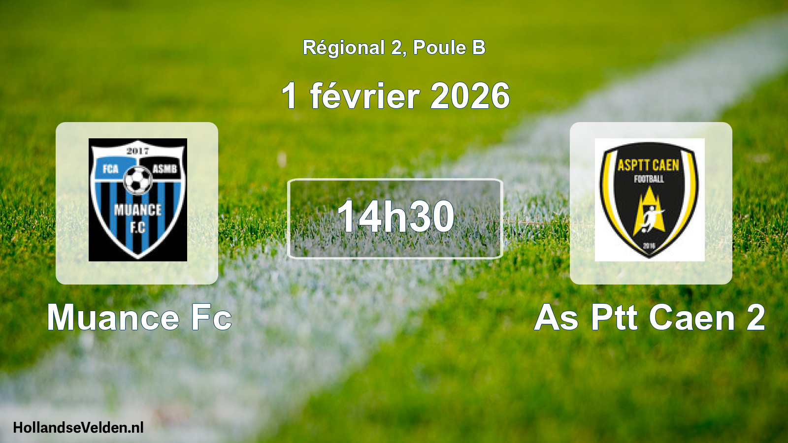 Geplande wedstrijd: Muance Fc - As Ptt Caen 2 (1 februari 2026)
