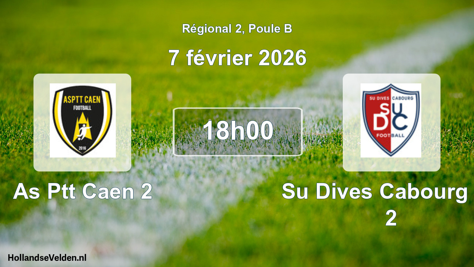 Scheduled Match: As Ptt Caen 2 - Su Dives Cabourg Fb 2 (7 February 2026)