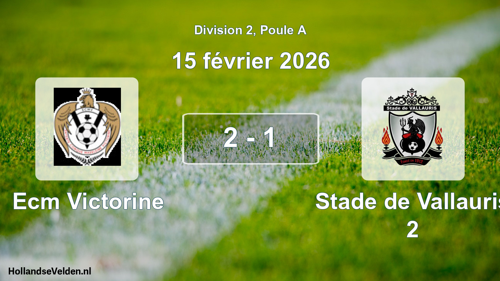 Match joué: Ecm Victorine - Stade de Vallauris 2 2 - 1 (15 février 2026)