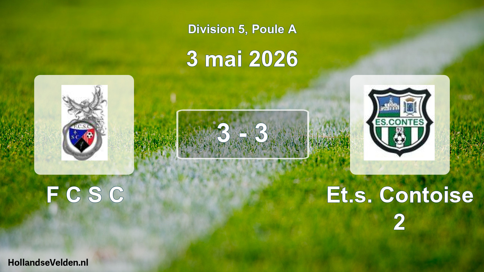 Match joué: F C S C - Et.s. Contoise 2 3 - 3 (3 mai 2026)
