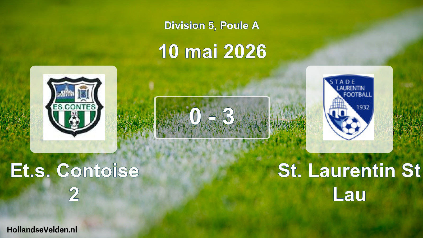 Gespeelde wedstrijd: Et.s. Contoise 2 - St. Laurentin St Lau 0 - 3 (10 mei 2026)