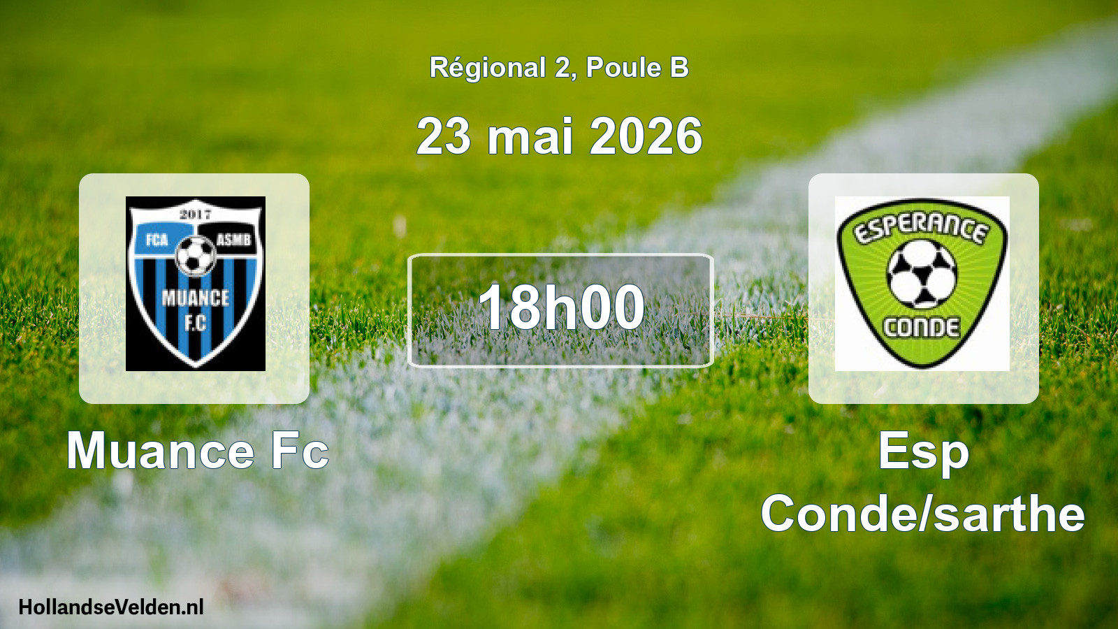 Geplande wedstrijd: Muance Fc - Esp Conde/sarthe (23 mei 2026)