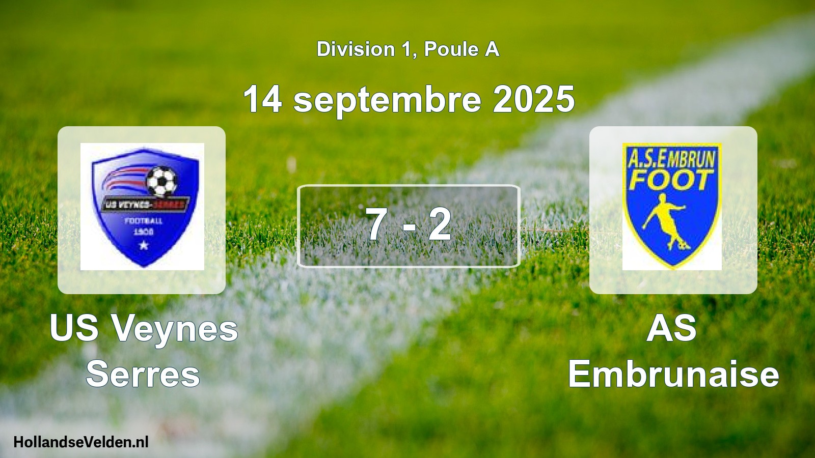 Gespeelde wedstrijd: US Veynes Serres - AS Embrunaise 7 - 2 (14 september 2025)