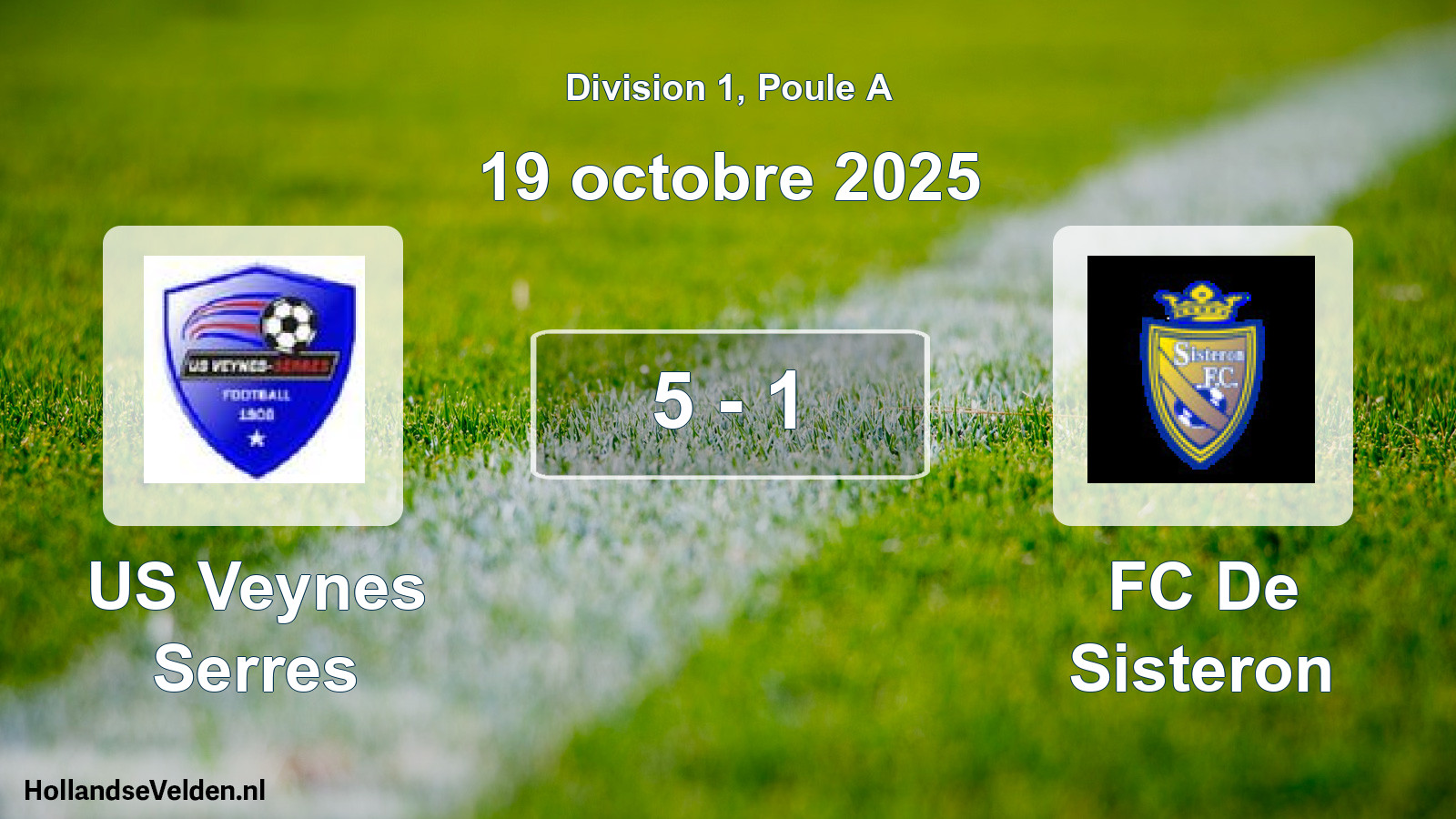 Match joué: US Veynes Serres - FC De Sisteron 5 - 1 (19 octobre 2025)