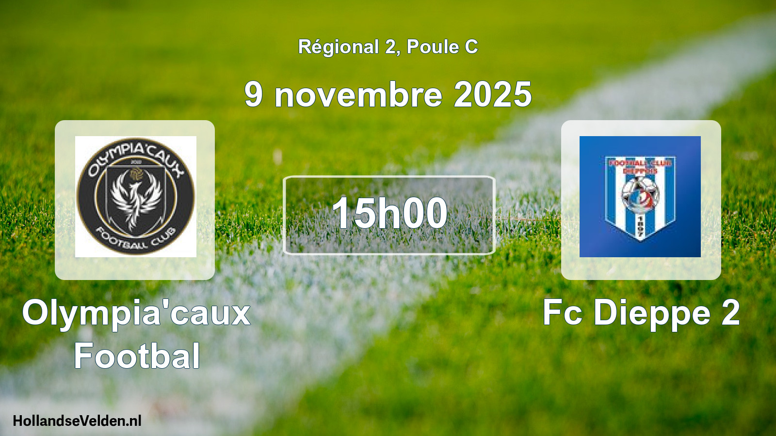 Scheduled Match: Olympia'caux Footbal - Fc Dieppe 2 (9 November 2025)
