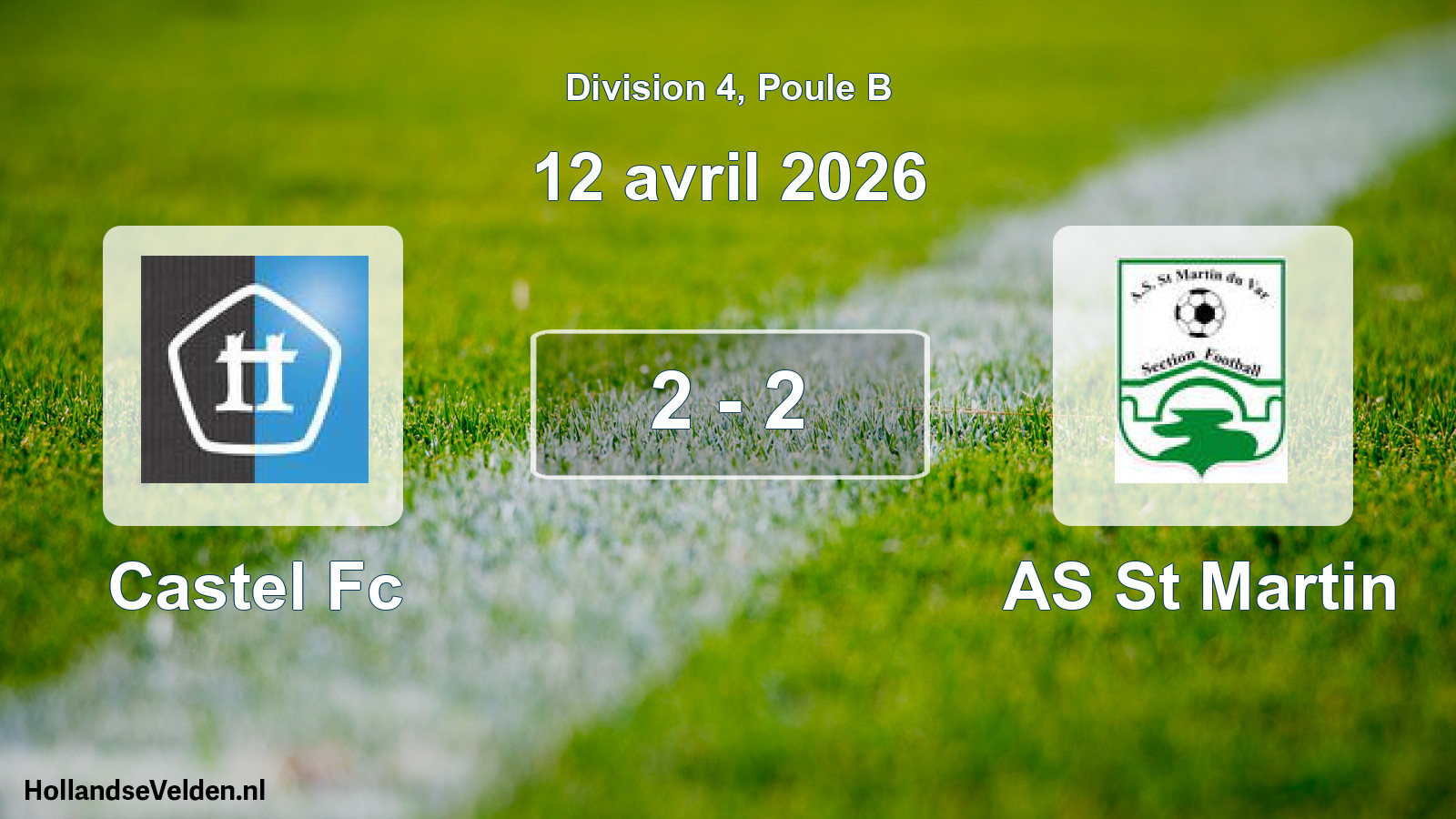 Gespeelde wedstrijd: Castel Fc - AS St Martin 2 - 2 (12 april 2026)