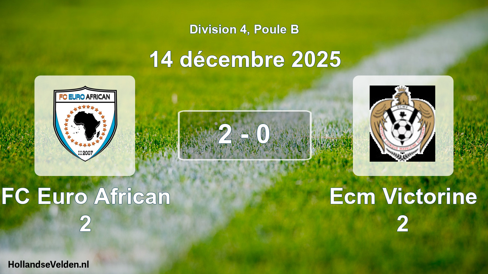 Match joué: FC Euro African 2 - Ecm Victorine 2 2 - 0 (14 décembre 2025)