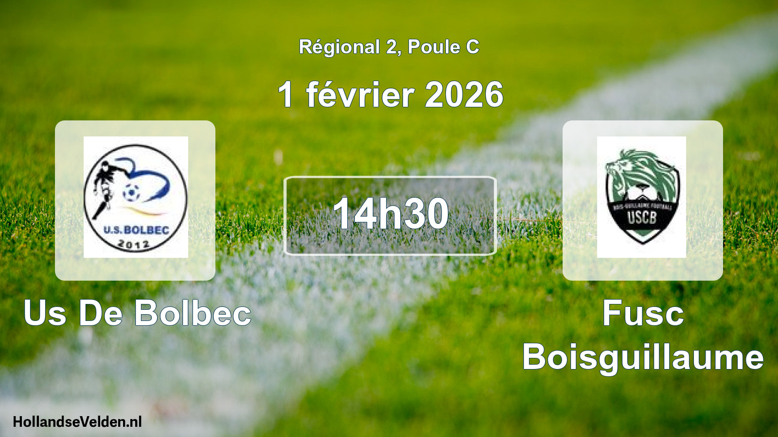 Geplande wedstrijd: Us De Bolbec - Fusc Boisguillaume (1 februari 2026)