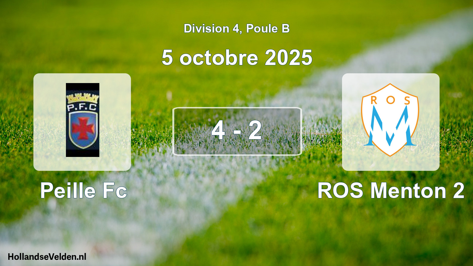 Gespeelde wedstrijd: Peille Fc - ROS Menton 2 4 - 2 (5 oktober 2025)