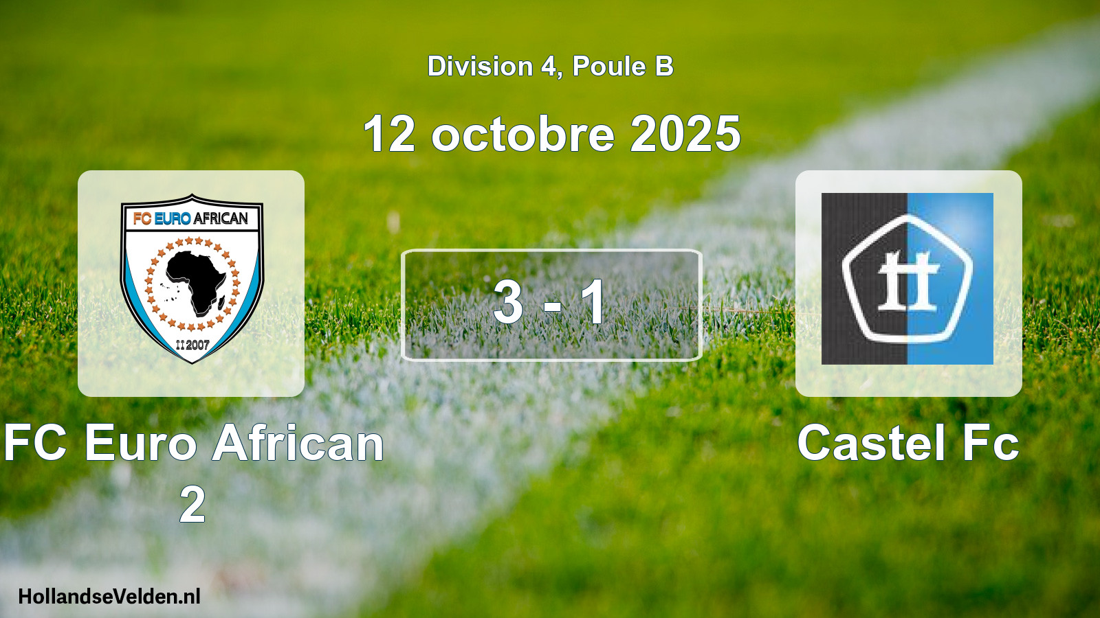 Gespeelde wedstrijd: FC Euro African 2 - Castel Fc 3 - 1 (12 oktober 2025)