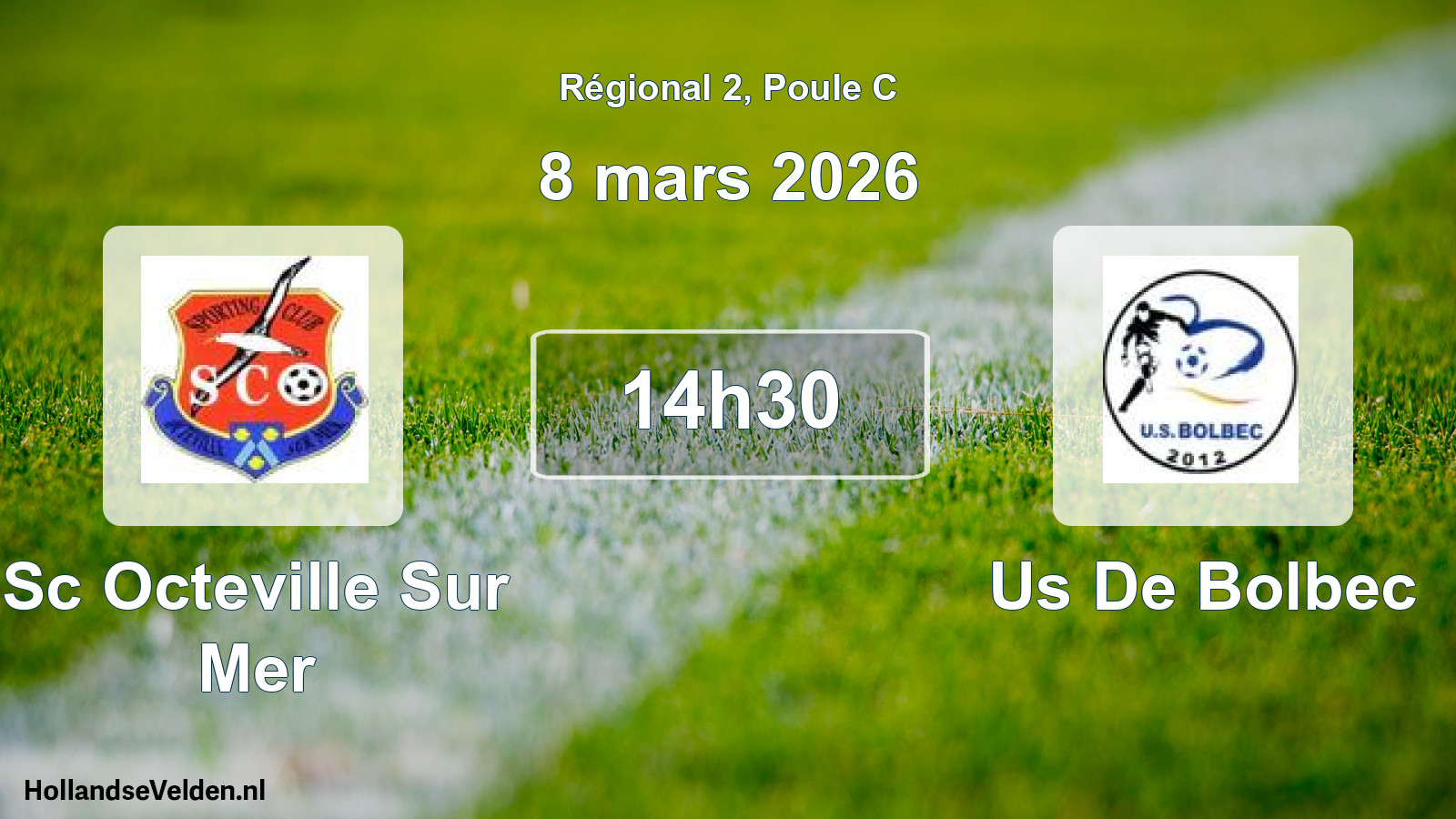 Geplande wedstrijd: Sc Octeville Sur Mer - Us De Bolbec (8 maart 2026)