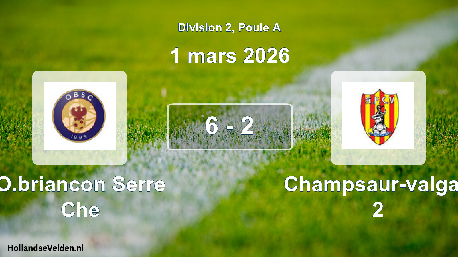 Total number of matches played: O.briancon Serre Che - Champsaur-valgau 2 6 - 2 (1 March 2026)