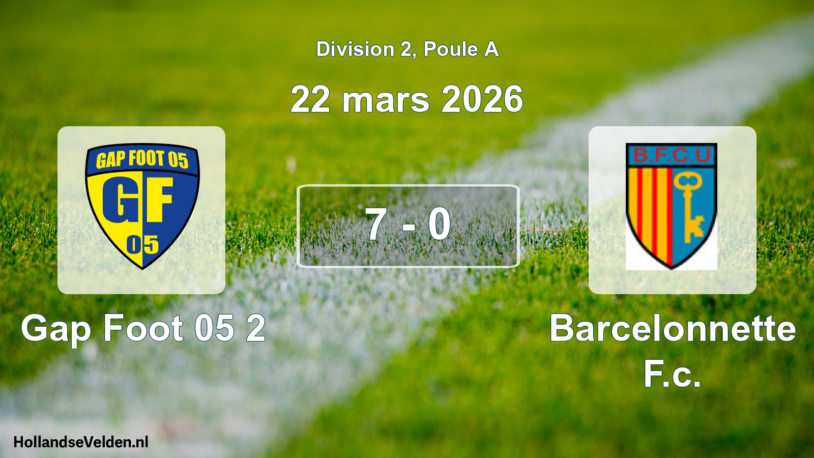 Total number of matches played: Gap Foot 05 2 - Barcelonnette F.c. 7 - 0 (22 March 2026)