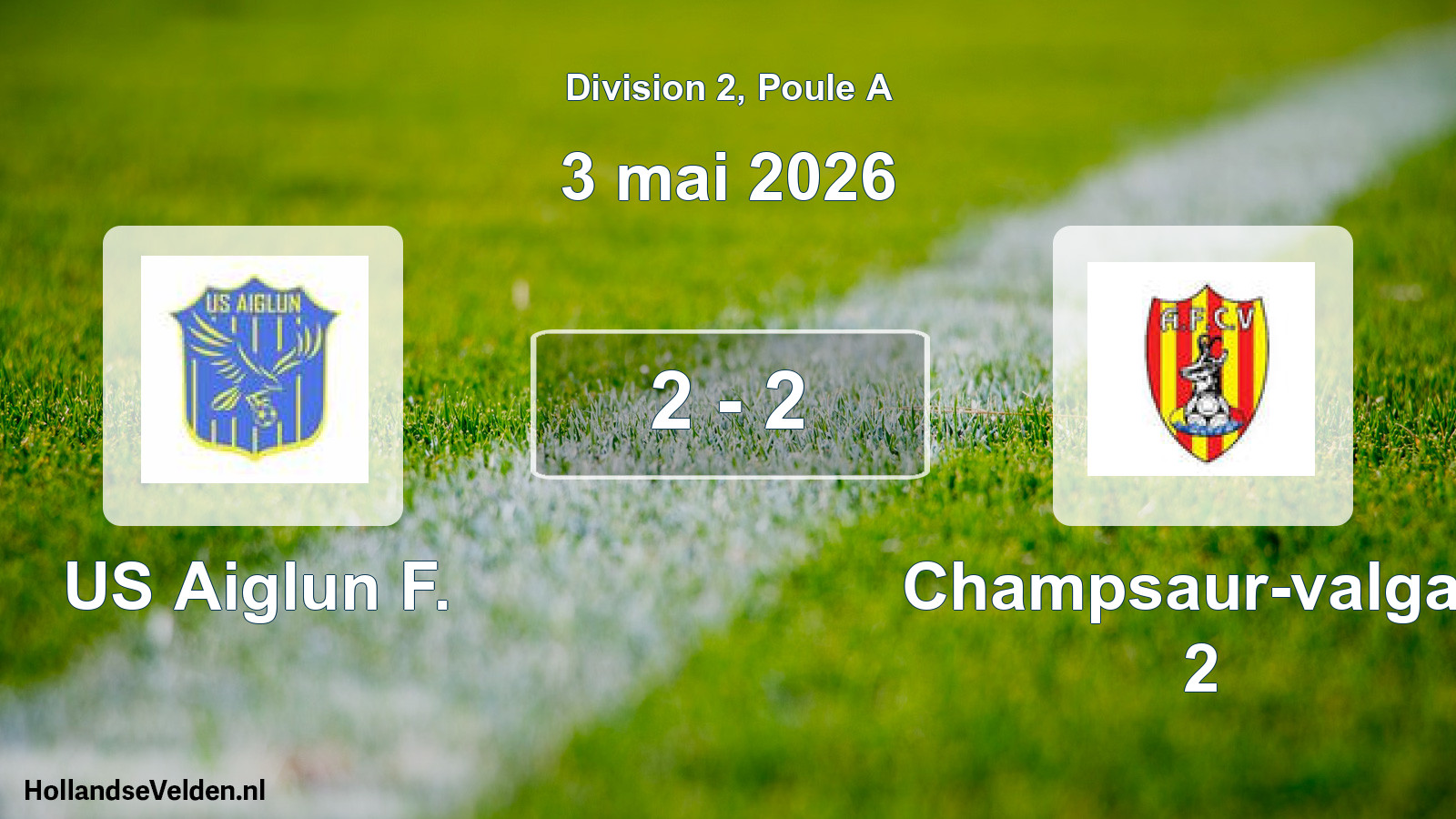 Total number of matches played: US Aiglun F. - Champsaur-valgau 2 2 - 2 (3 May 2026)