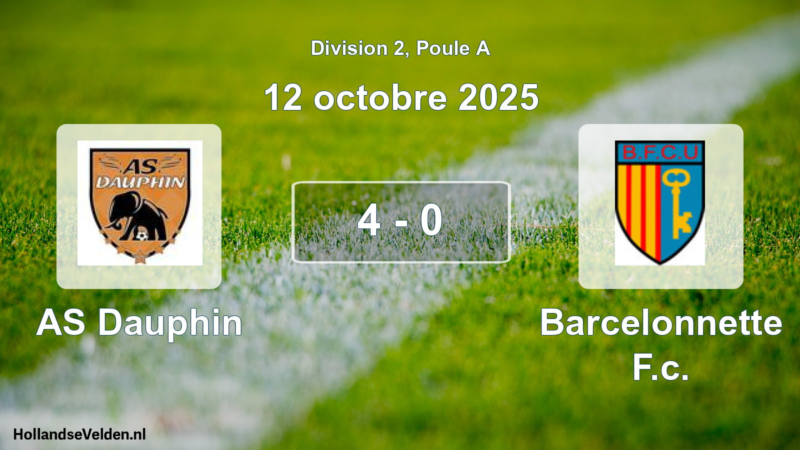 Total number of matches played: AS Dauphin - Barcelonnette F.c. 4 - 0 (12 October 2025)