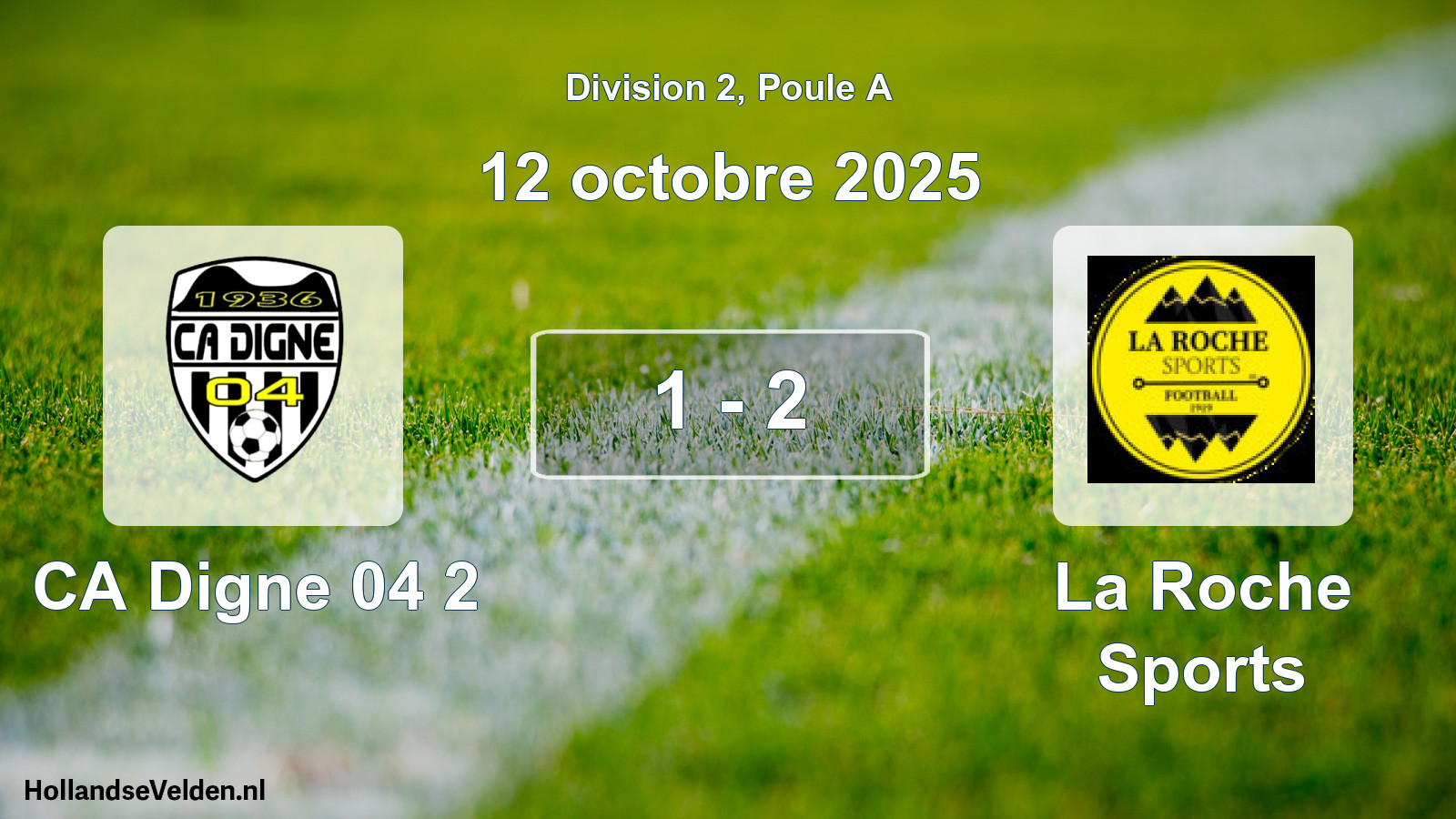 Total number of matches played: CA Digne 04 2 - La Roche Sports 1 - 2 (12 October 2025)