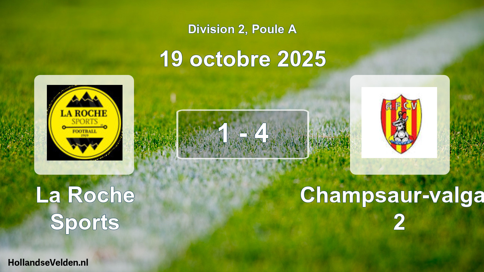 Total number of matches played: La Roche Sports - Champsaur-valgau 2 1 - 4 (19 October 2025)
