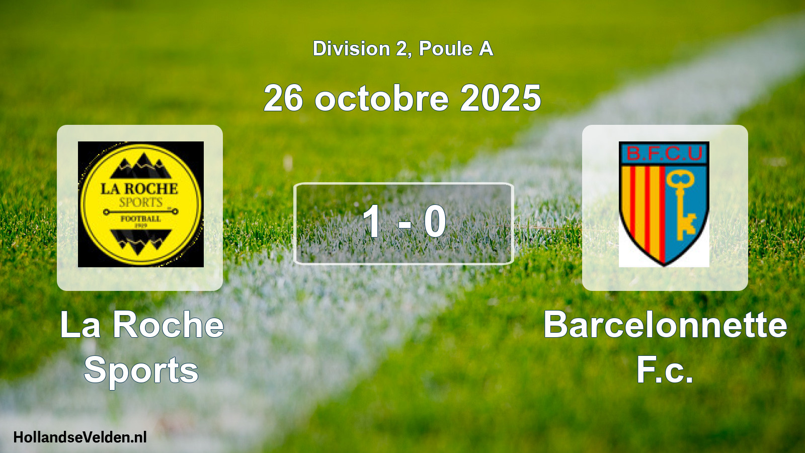 Total number of matches played: La Roche Sports - Barcelonnette F.c. 1 - 0 (26 October 2025)