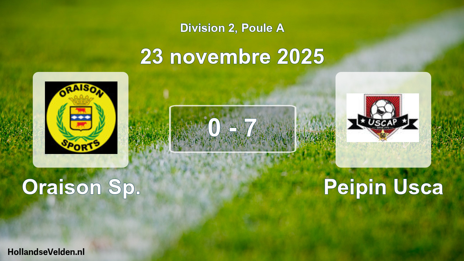 Total number of matches played: Oraison Sp. - Peipin Usca 0 - 7 (23 November 2025)