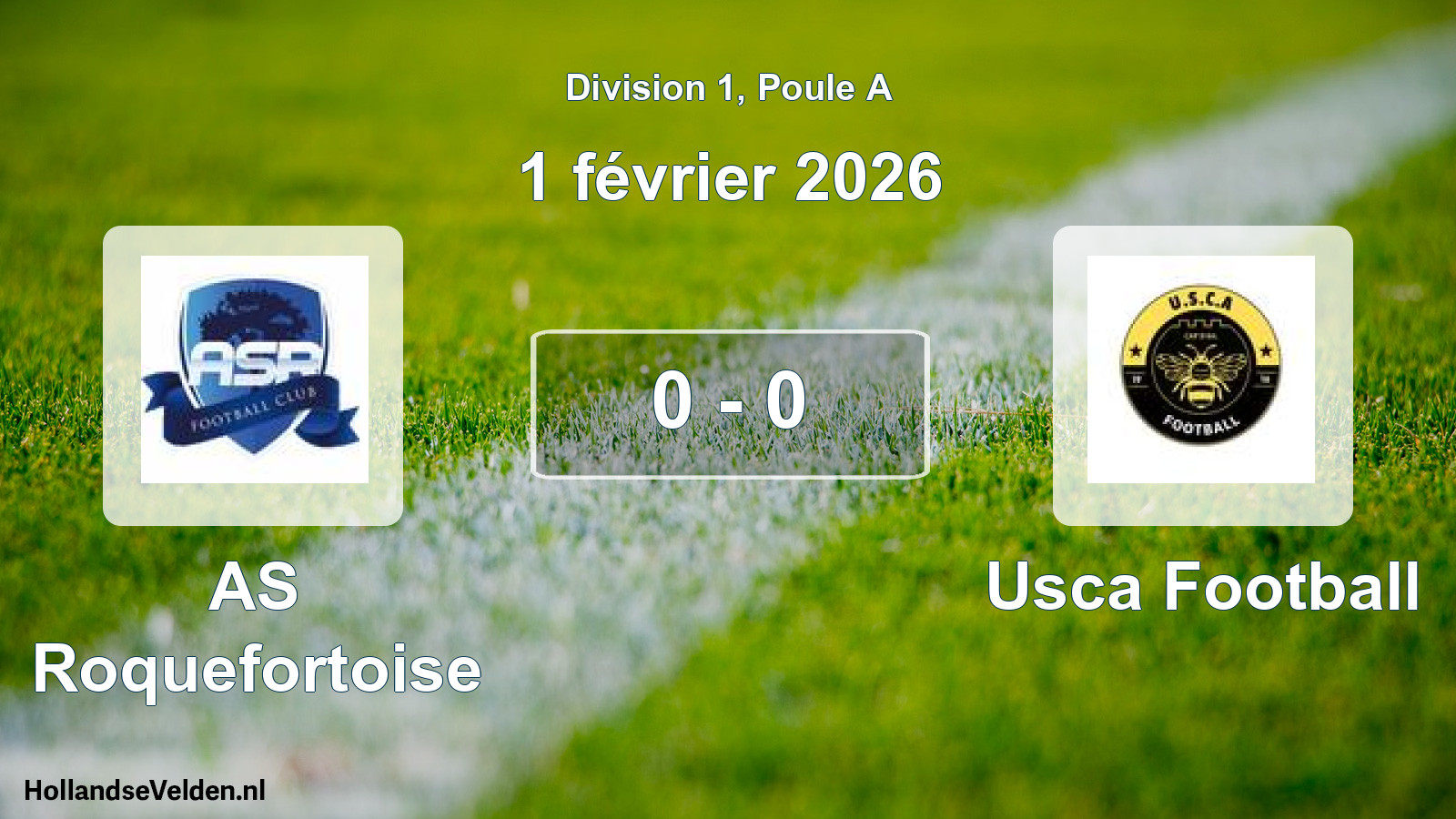 Match joué: AS Roquefortoise - Usca Football 0 - 0 (1 février 2026)