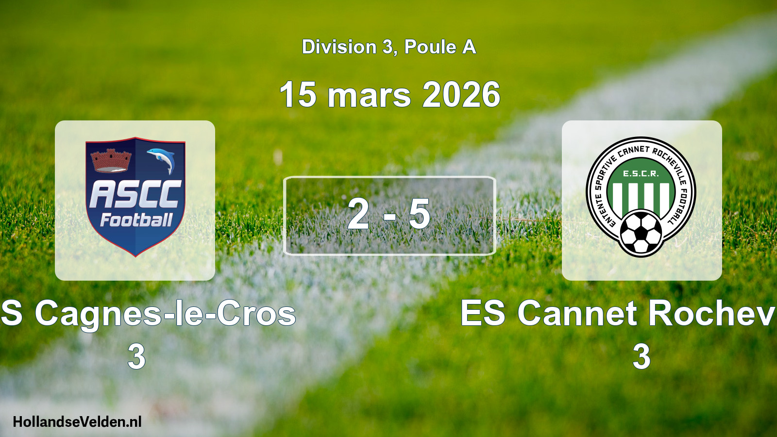 Total number of matches played: AS Cagnes-le-Cros 3 - ES Cannet Rocheville 3 2 - 5 (15 March 2026)