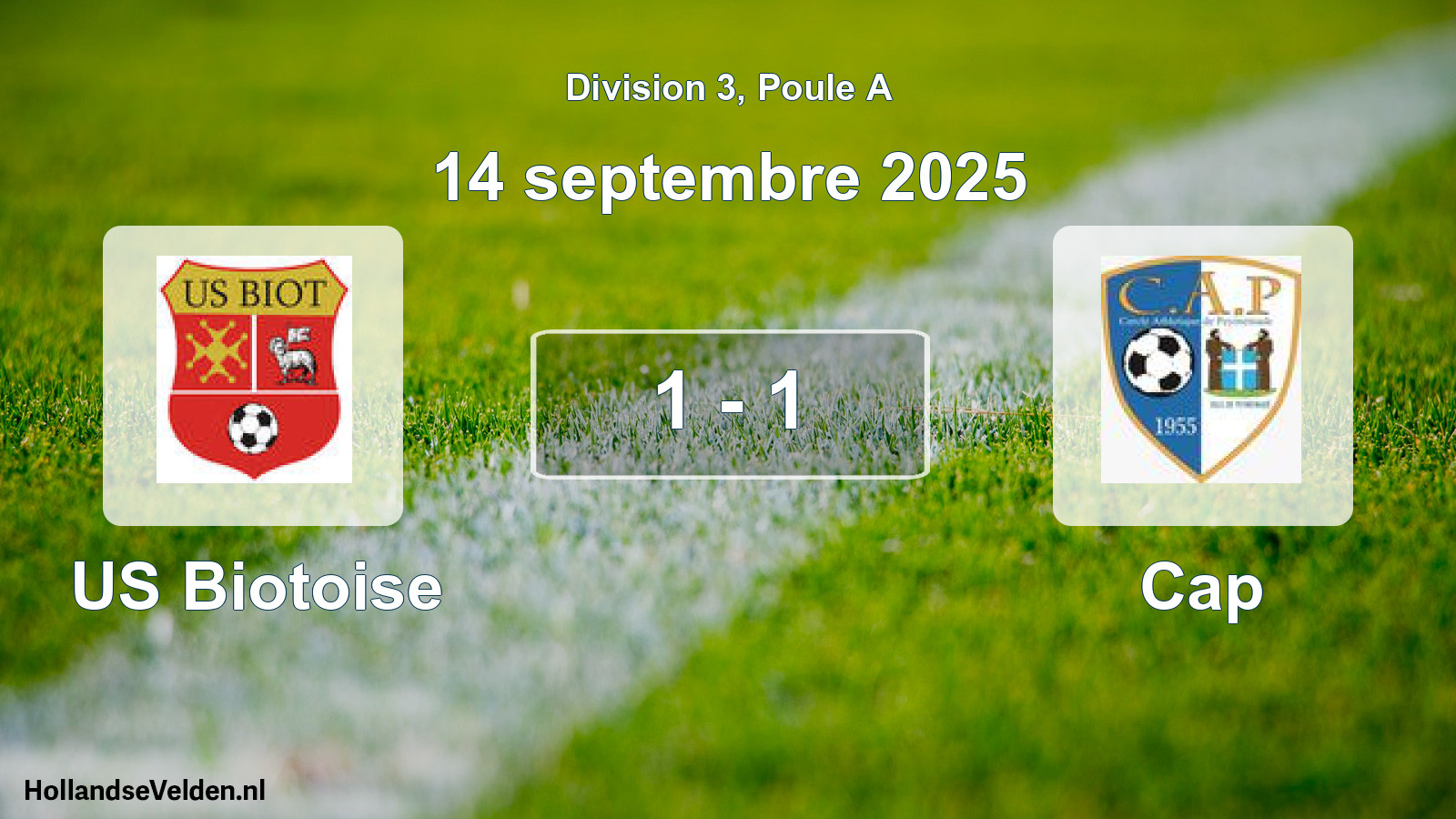 Match joué: US Biotoise - Cap 1 - 1 (14 septembre 2025)