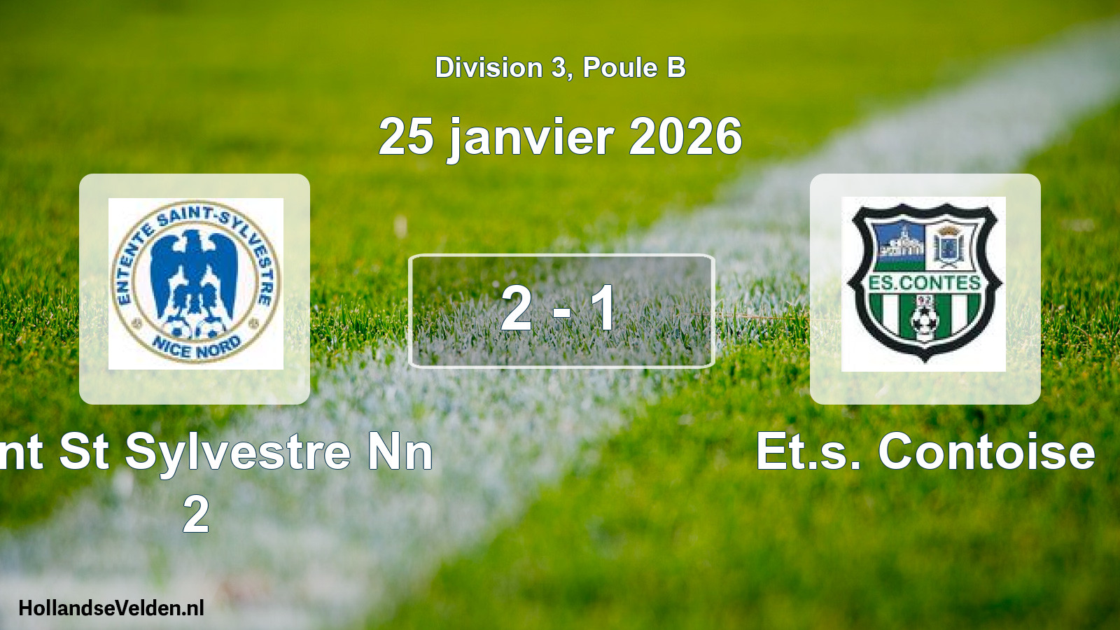 Match joué: Ent St Sylvestre Nn 2 - Et.s. Contoise 2 - 1 (25 janvier 2026)
