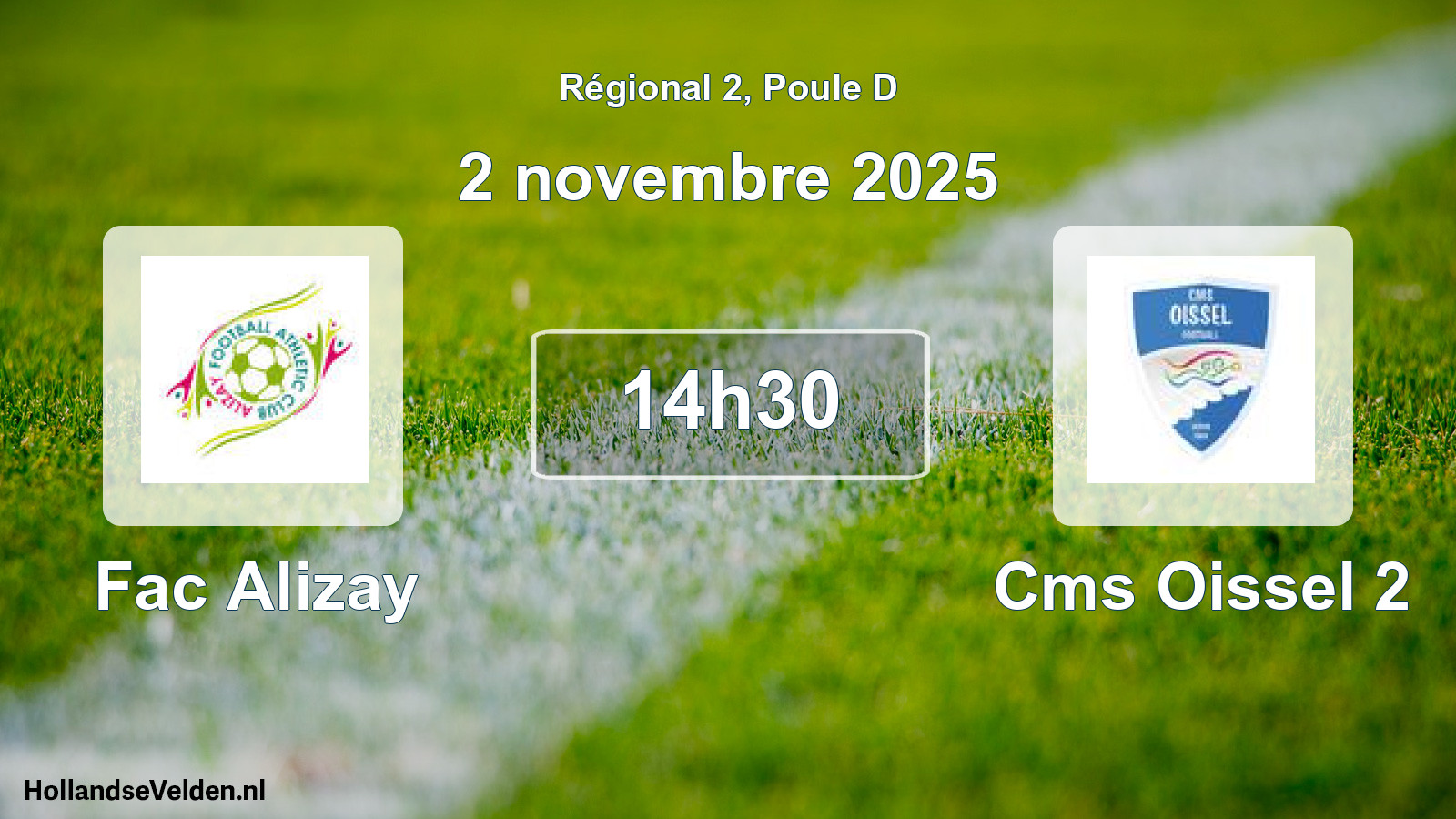 Geplande wedstrijd: Fac Alizay - Cms Oissel 2 (2 novembre 2025)